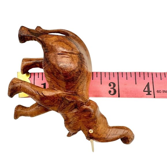 Set of 3 Wooden Animal Figures Elephant Ox Antelope Hand Carved in Kenya - Picture 14 of 16